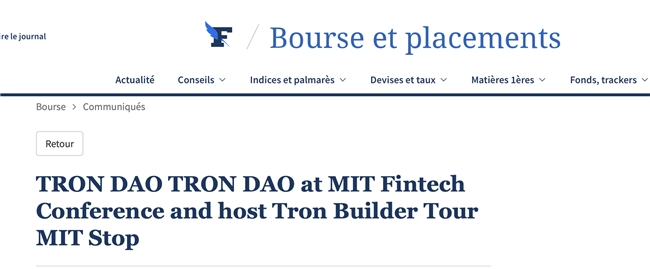 金融时报：波场亮相麻省理工金融科技大会并举办TRON Builder Tour活动