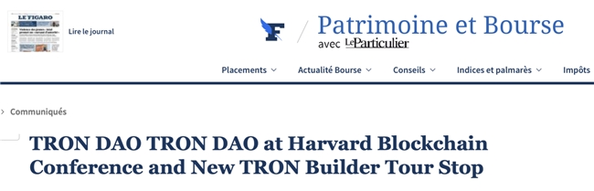 外媒聚焦波场顶级赞助哈佛区块链会议 TRON Builder Tour 哈佛站成功举办